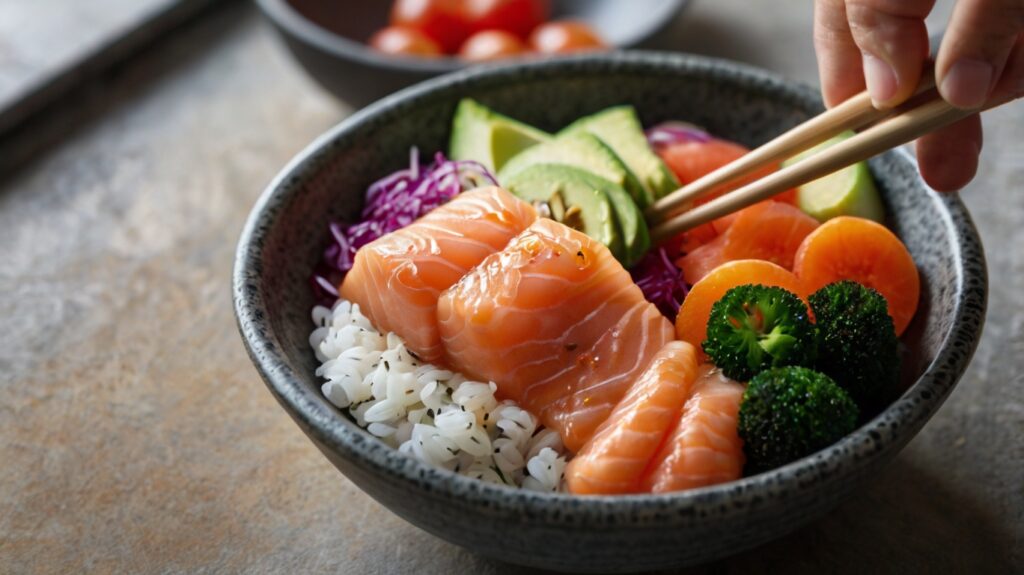 Poke bowl de salmón